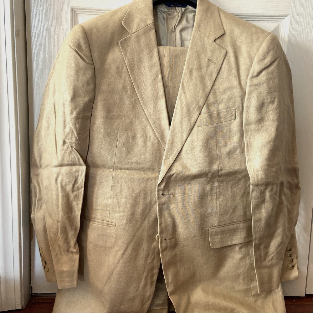 EUC Brooks Brothers Linen Khaki Suit